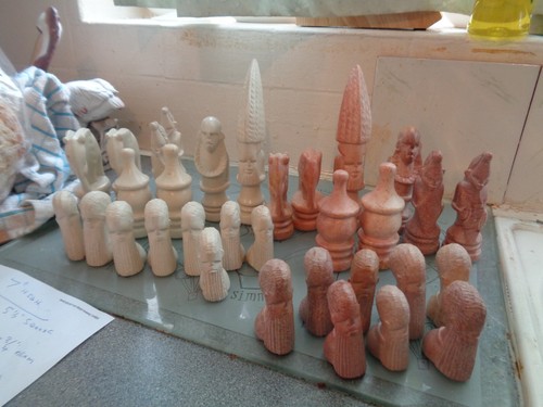 African soapstone chess - , set