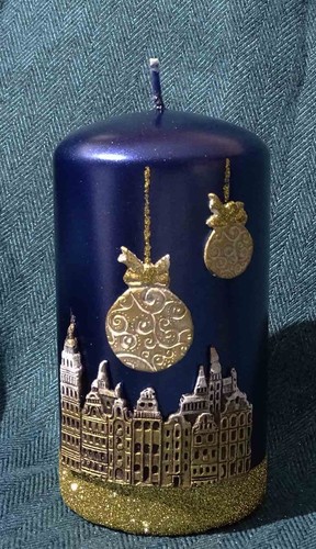 Navy blue christmas city - navy,