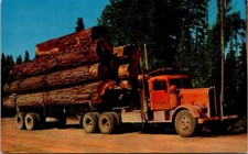 Logging Truck Classic Paul Bunyan's Toothpicks Vintage Chrome Postcard A95