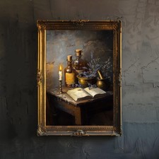 Wooden Apothecary Table Art
