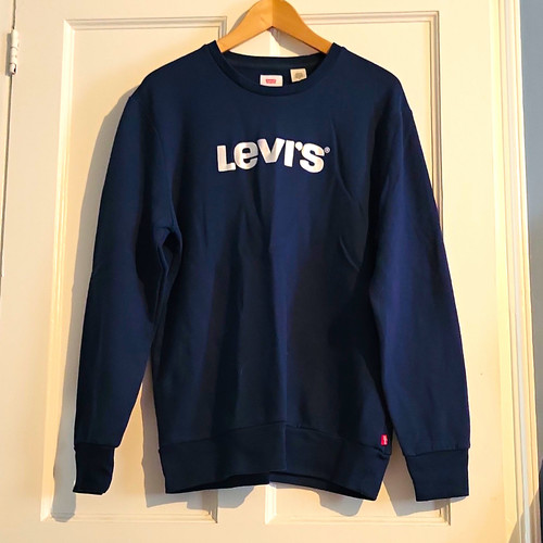 Levi men navy logo - navy, crew