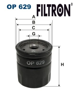 Engine oil filter 629 - oil,