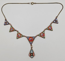 Micro Mosaic Necklace Italy Antique Grand Tour