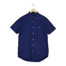 Gant Shirt Mens Size M Blue Casual Button-Down Short Sleeve Regular Fit