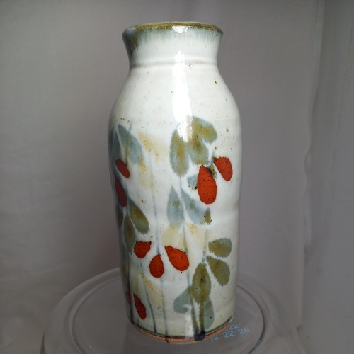 Vintage studio pottery bottle - studio,
