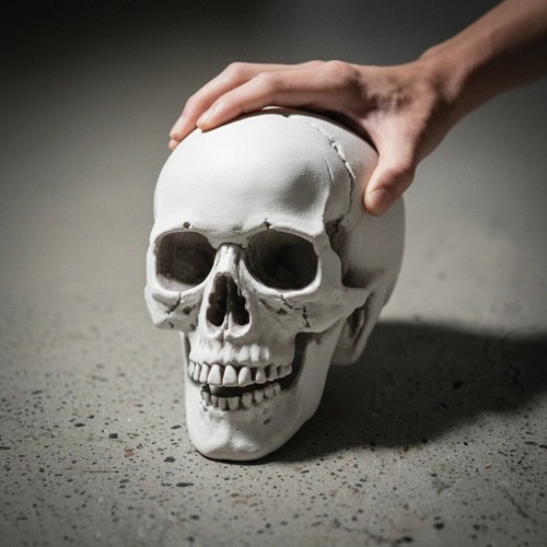 Realistic plastic skull - plastic,