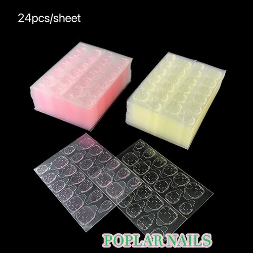 Adhesive nail tabs - press, on