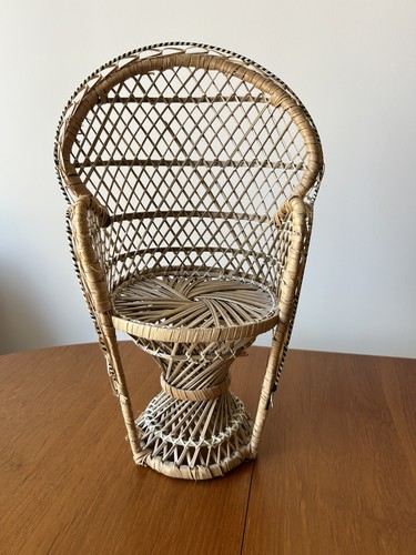 Vintage wicker peacock chair - wicker,