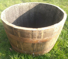 Genuine half whisky barrel - half,