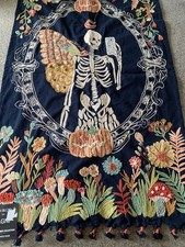 Handmade Arty Funky Fairy Skeleton Butterfly Pumpkin Rug Carpet En Bloc by Agni