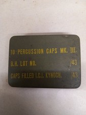 WW2 BRITISH ARMY, Percussions Caps Tin empty. Dated 43/43
