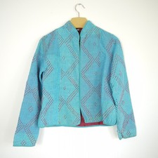Quilted kantha jacket blue - quilted,