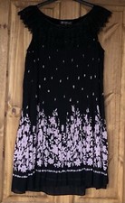 Black and pink floral plisse