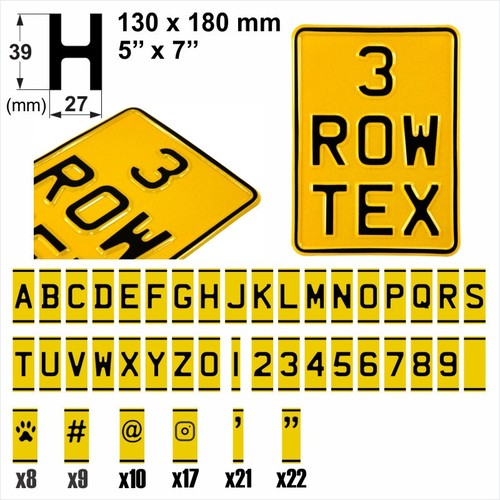 Novelty show pressed number - novelty,