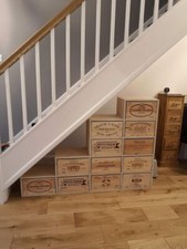 10x Wooden Wine Box Crate - BARGAIN CLEARANCE - 6 bottle Size, Shed Storage