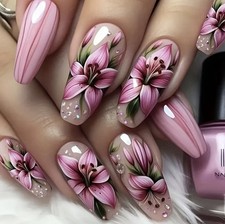 24x False Nails, Floral Medium