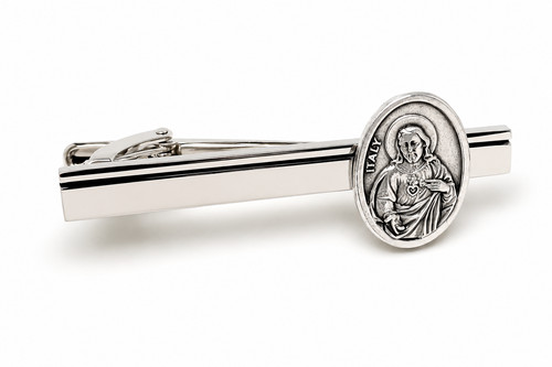 Sacred heart jesus tie clip - sacred,