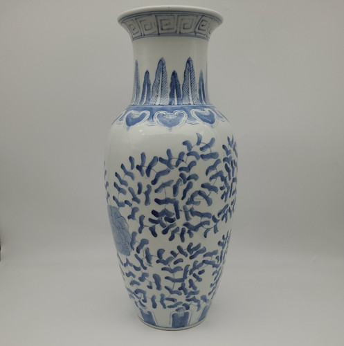 Large blue and - and, floral