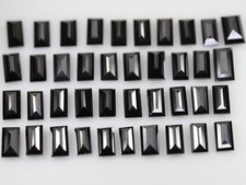 Natural black baguette shape - black,