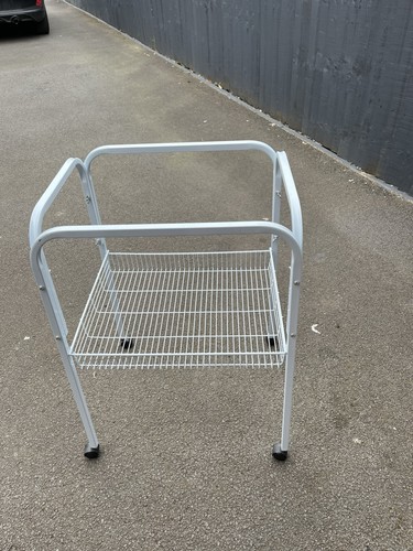 White bird cage trolley - white,