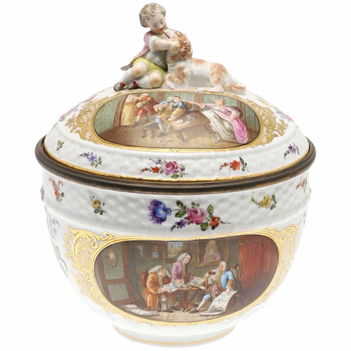 Lidded antique german - lidded,