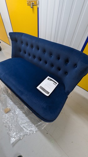 Velvet seater sofa button - velvet,