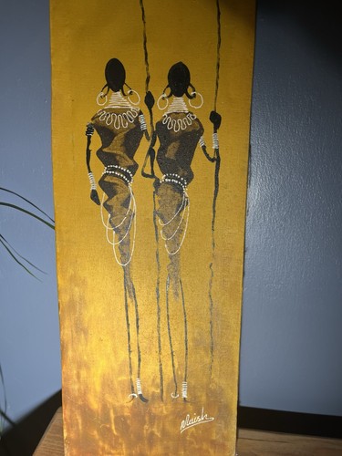 African painting canvas - on,