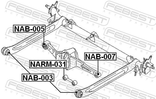 Fits febest narm 031 rear - fits,