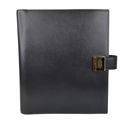 Smythson black leather - black,