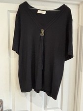 Ann Harvey  Size 26 Viscose/elastane Short Sleeved Top With Tag On The Front