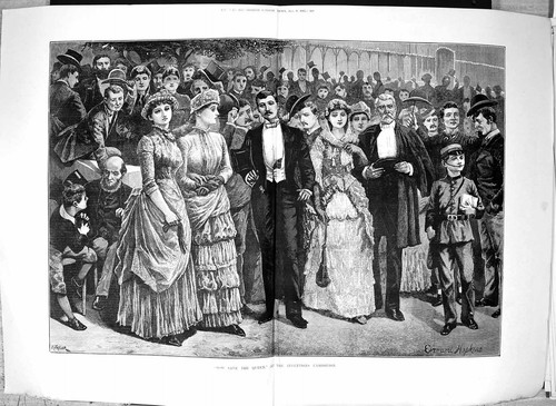 Antique old print damaged - damaged, 1885