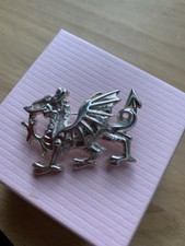Silver Plated Dragon Brooch