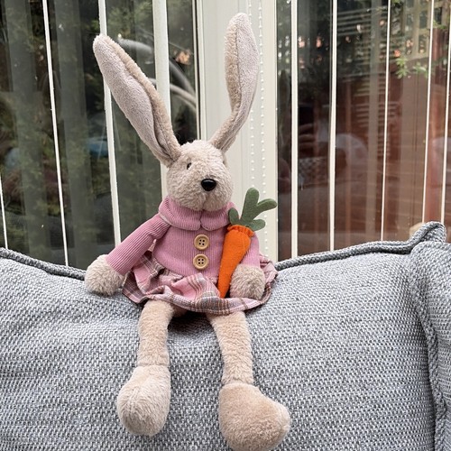 Plush pink bunny - plush, sitter