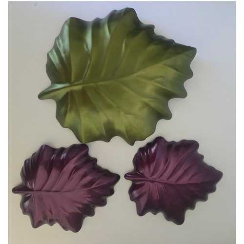 Hand painted glass leaf - hand,