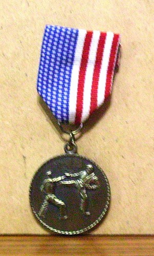 Karate medal award - award, with