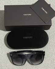 Tom Ford Grey Acetate Sunglasses with Case and Box 'Kit Astuccio Rigido B6'