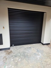 Alluguard black electric roller single garage door (used)