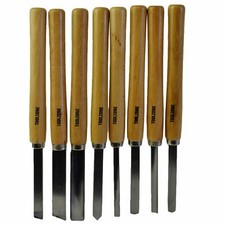8pc wood carving turning - wood,