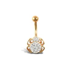 9ct Yellow Gold Spider White
