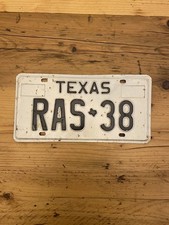 Vintage Texas US Car License