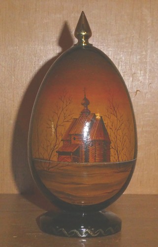 Ukrainian nested egg wooden - nested,