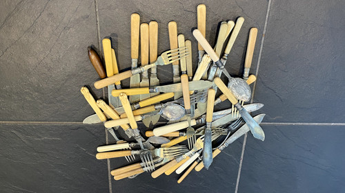 Antique epns fish knives - epns,