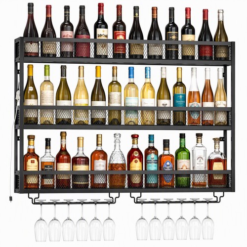 Homcom wall mounted wine rack - homcom,