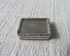 ANTIQUE, GEORGIAN, SILVER VINAIGRETTE, BIRM 1824, MAKER T.S, 16.58gs AF