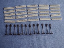 Lone Star Train Accessories - 25 White Plastic Fences and 12 Telegraph Poles.