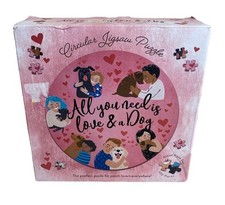 Circular Jigsaw Puzzle 500 Piece All You Need Is Love & A Dog Sealed Contents