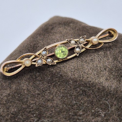 Antique victorian 9ct gold bar - victorian,