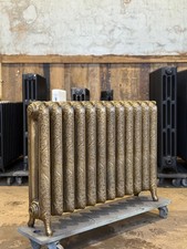 Cast iron radiators Reproduction 650mmH x  940mmL  long in Burnished Brass  x1