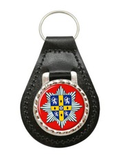 Co. Durham & Darlington Fire & Rescue Service Leather Key Fob
