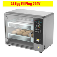 24 Eggs Temperature Control Touch Screen Fully Automatic Incubator Dual Power Ho